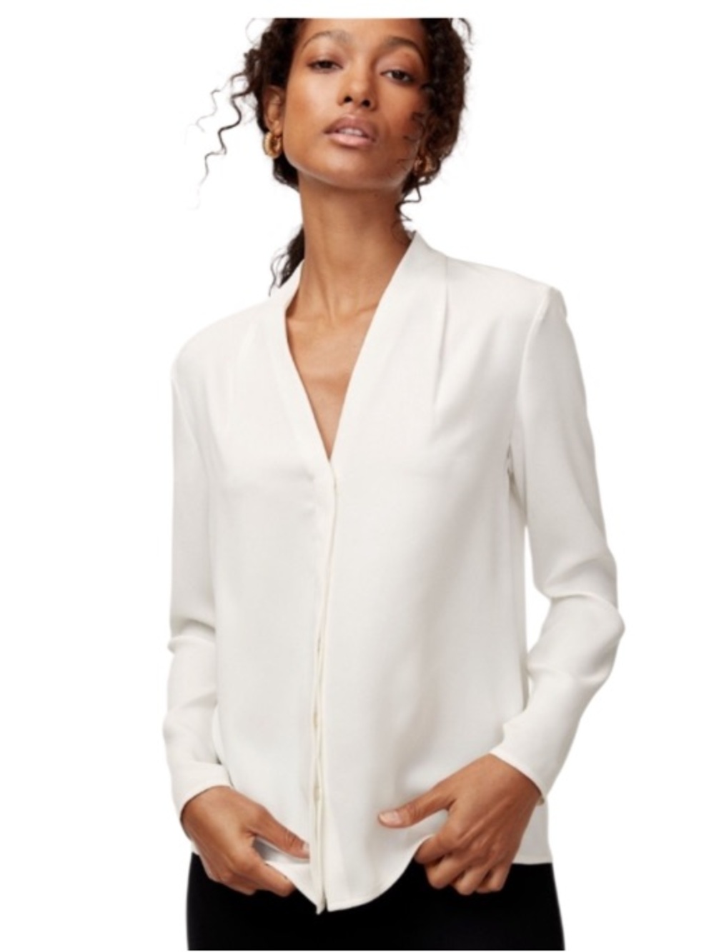 Aritzia Babaton Akira White Blouse